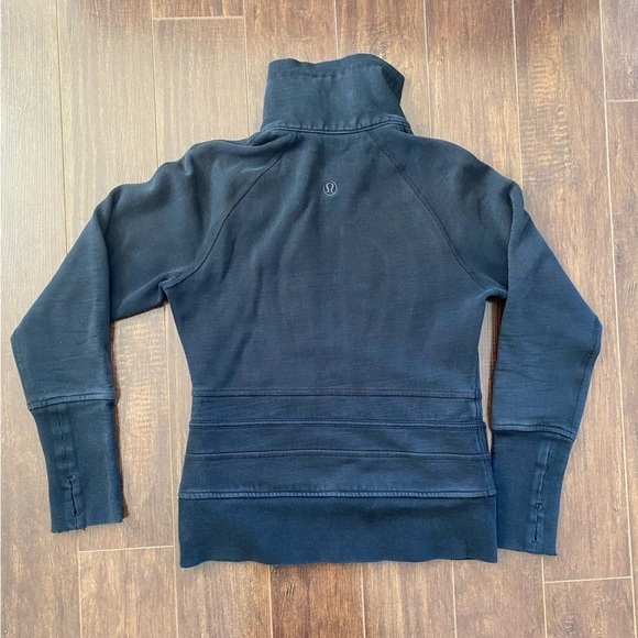 Lululemon Athletica Black Scuba Zip-Up Sweatshirt Size 8 - Picture 5 of 8